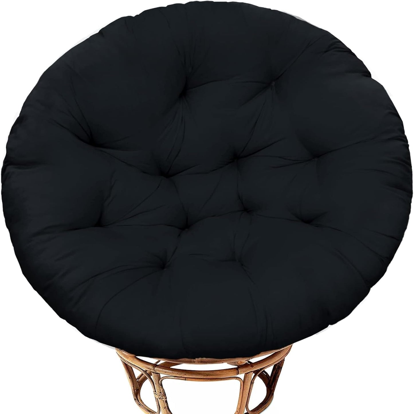 Papasan Chair Cushion Only, 52 in Cushion for Papasan, Round Leisure Papasan Seat Cushion (Blue)
