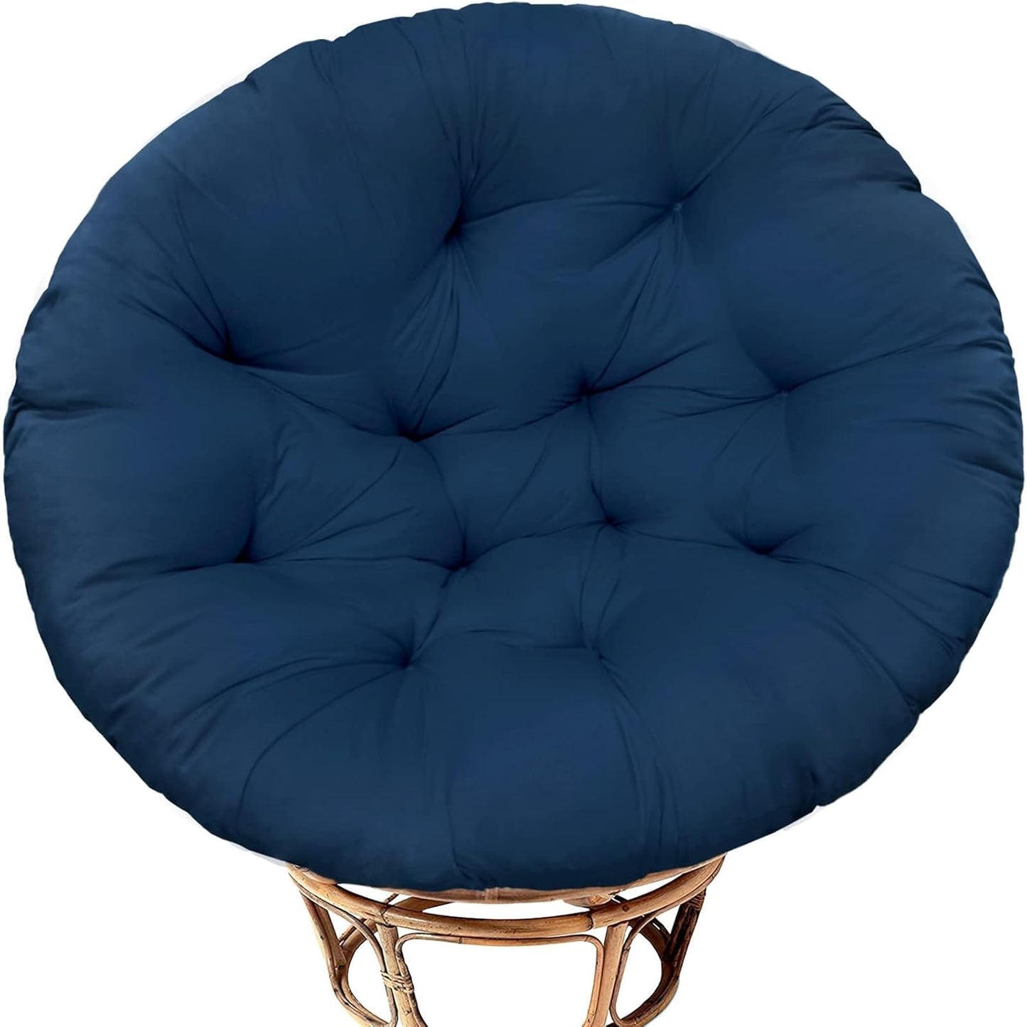 Papasan Chair Cushion Only, 52 in Cushion for Papasan, Round Leisure Papasan Seat Cushion (Blue)