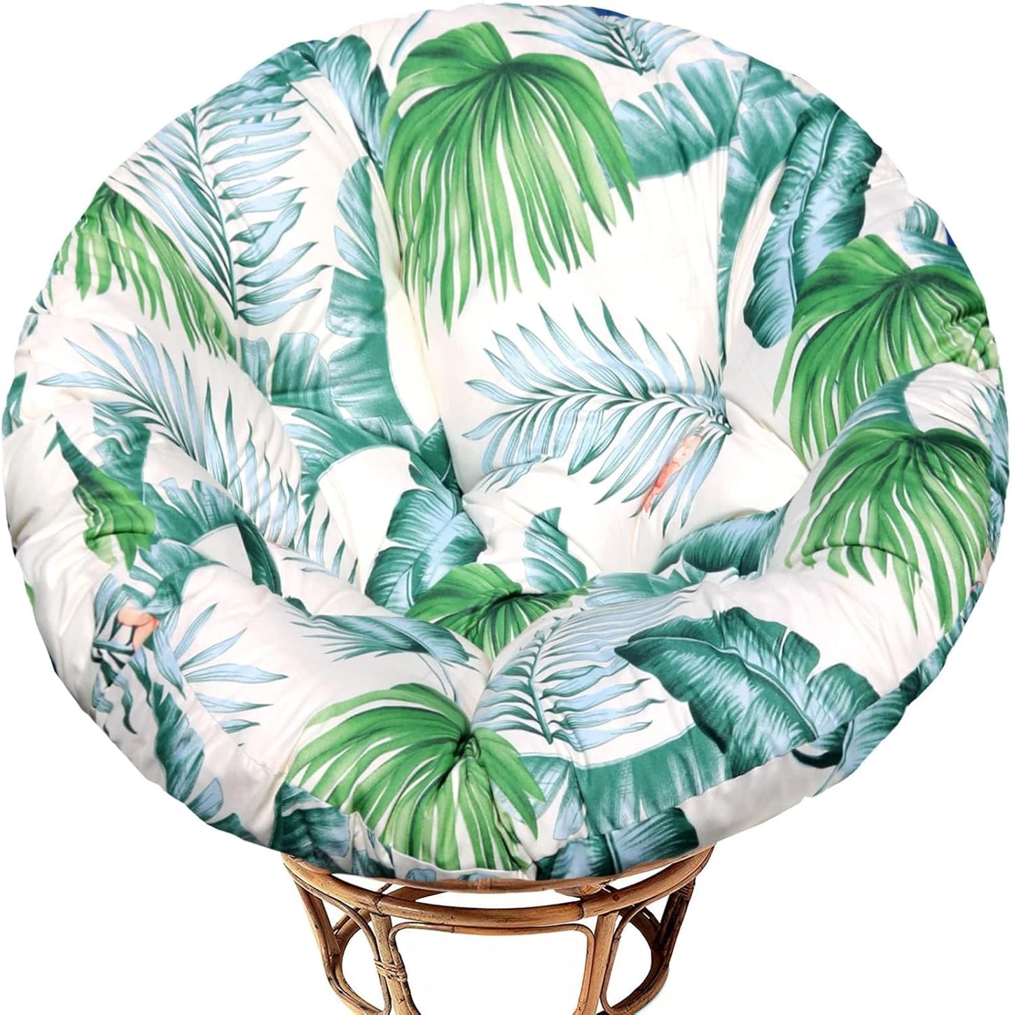 Papasan Chair Cushion Only, 52 in Cushion for Papasan, Round Leisure Papasan Seat Cushion (Blue)